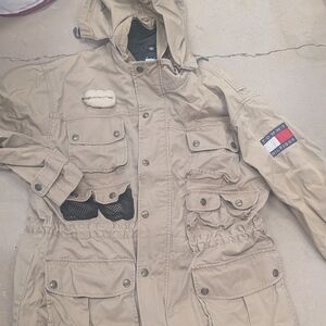 Tommy Hilfiger MENS L LARGE VINTAGE 90s Jacket COAT MILITARY FISHERMAN RARE $198